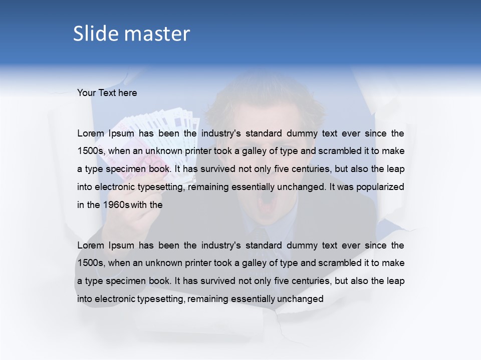 Hand Business Man PowerPoint Template