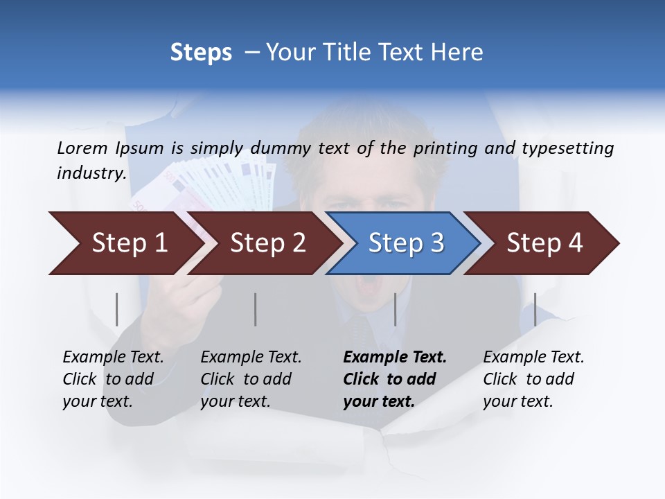 Hand Business Man PowerPoint Template