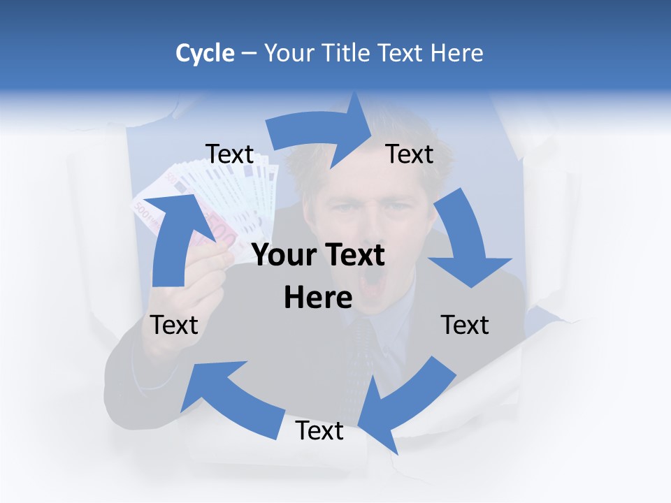 Hand Business Man PowerPoint Template