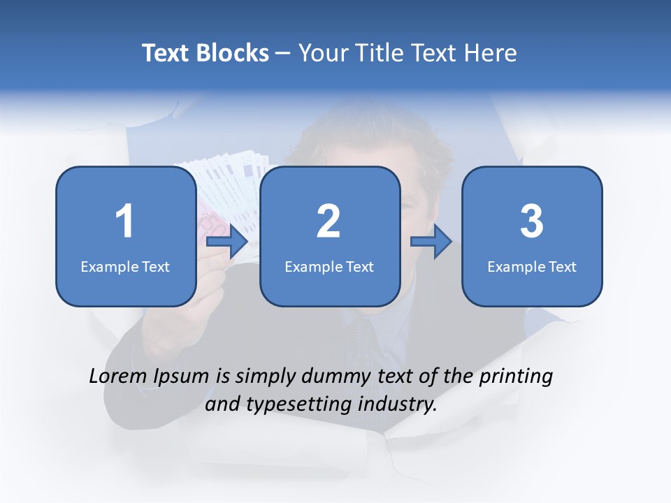 Hand Business Man PowerPoint Template