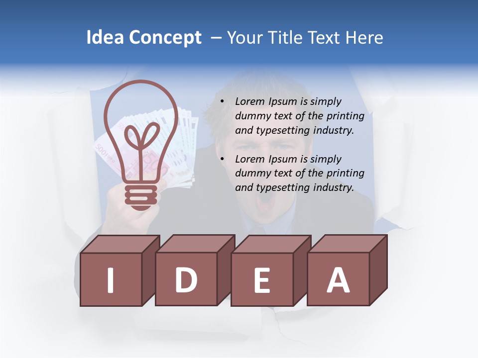 Hand Business Man PowerPoint Template