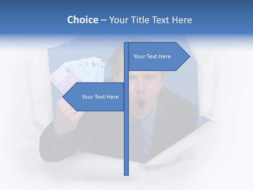 Hand Business Man PowerPoint Template