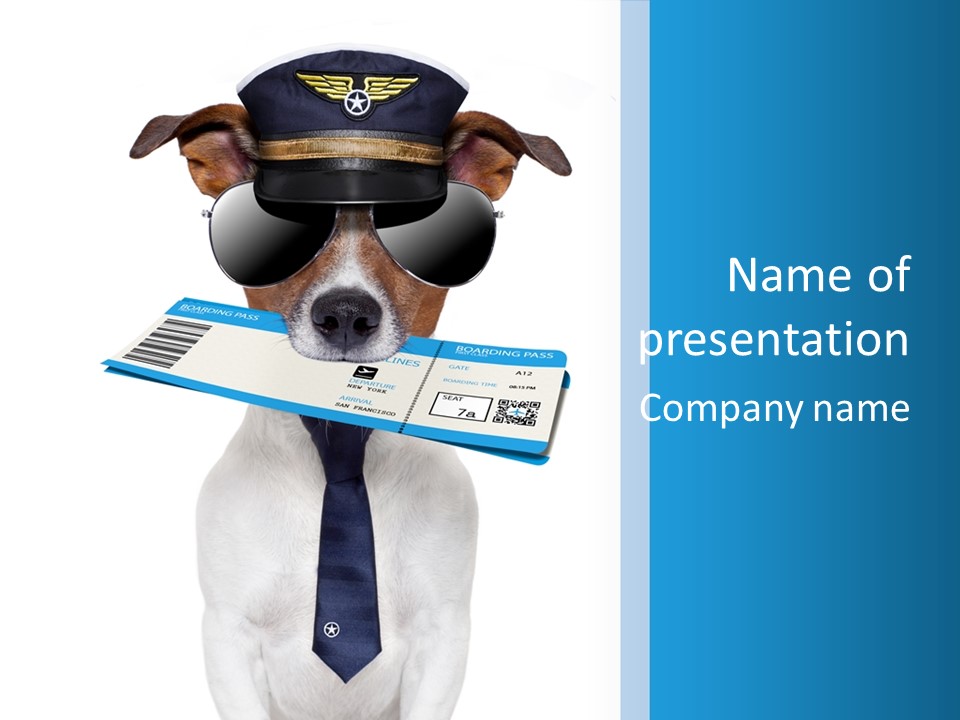 Flight Check In Minute PowerPoint Template