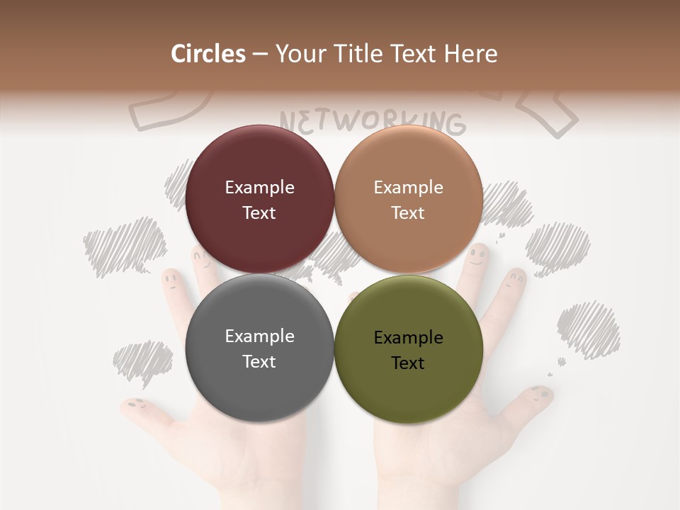 Gray Chat Finger PowerPoint Template