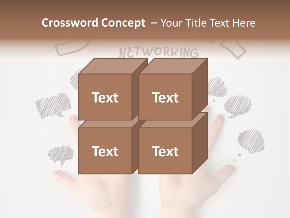 Gray Chat Finger PowerPoint Template