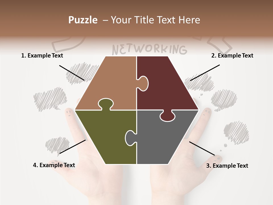 Gray Chat Finger PowerPoint Template