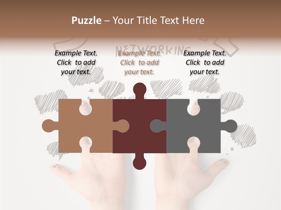 Gray Chat Finger PowerPoint Template