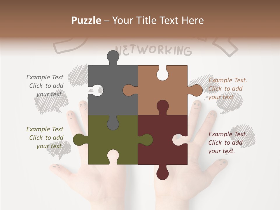 Gray Chat Finger PowerPoint Template