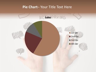 Gray Chat Finger PowerPoint Template