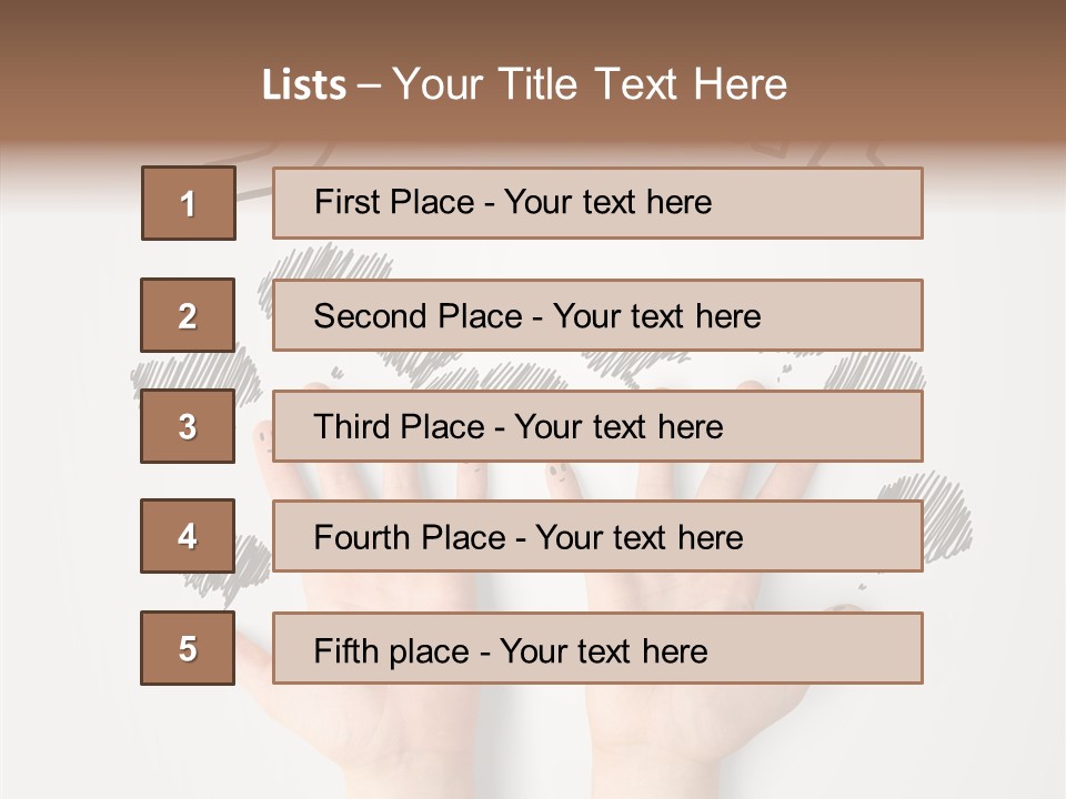 Gray Chat Finger PowerPoint Template