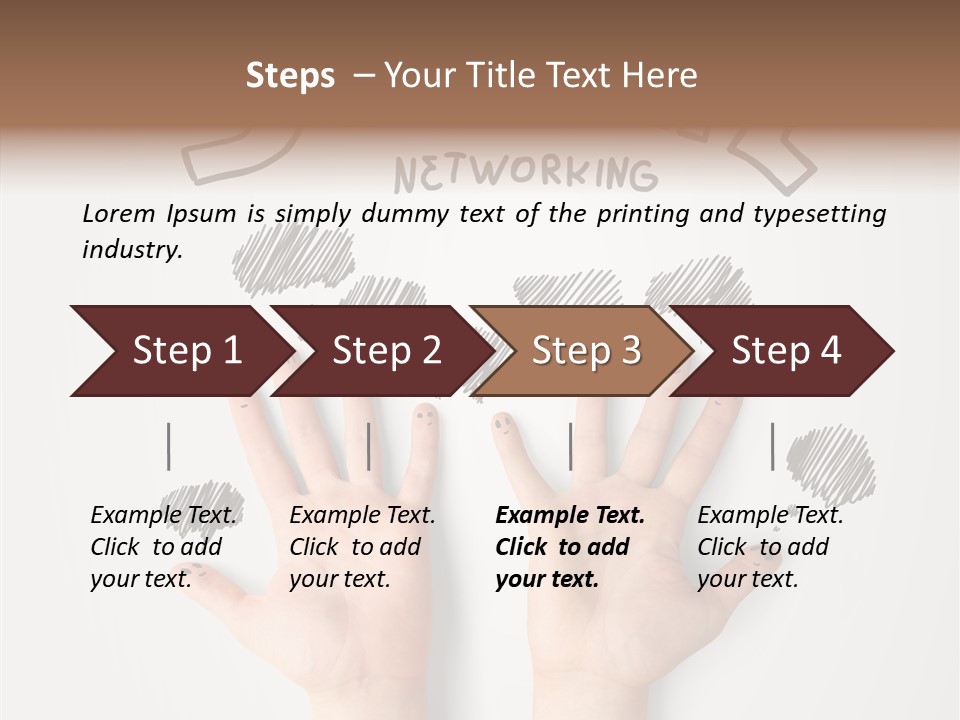 Gray Chat Finger PowerPoint Template