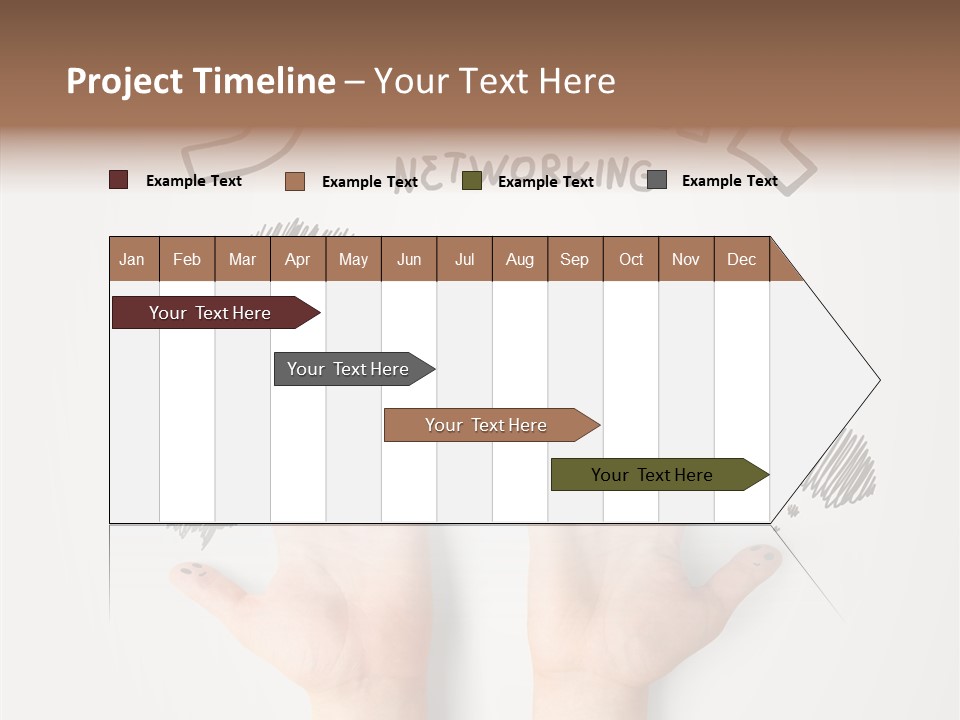 Gray Chat Finger PowerPoint Template