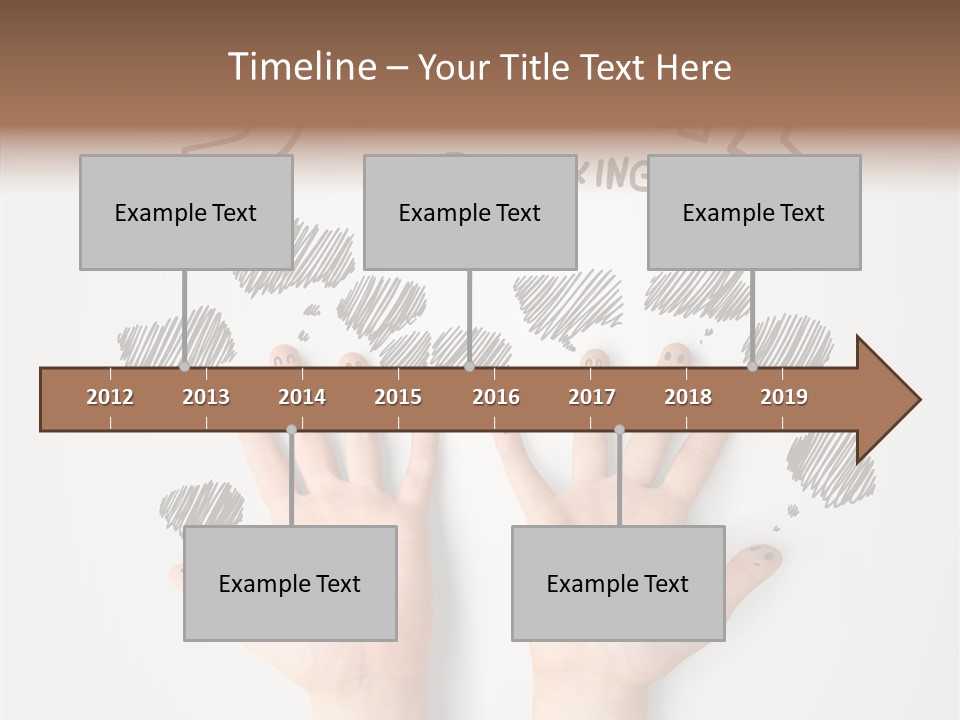 Gray Chat Finger PowerPoint Template