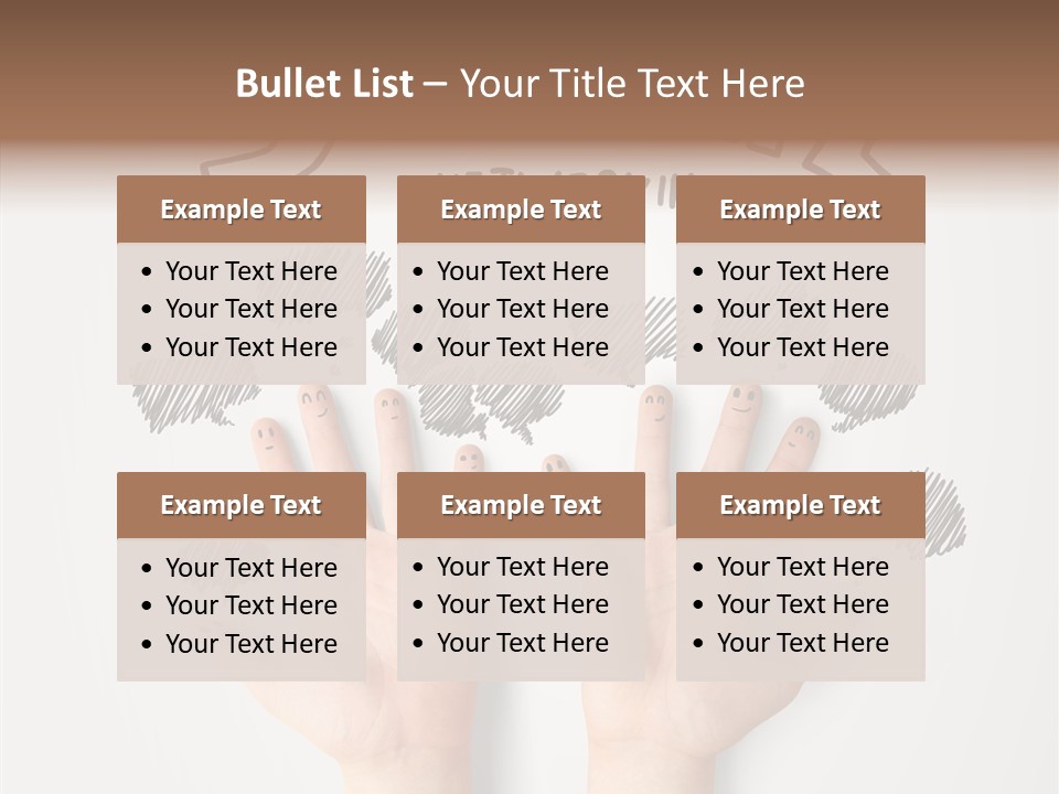 Gray Chat Finger PowerPoint Template