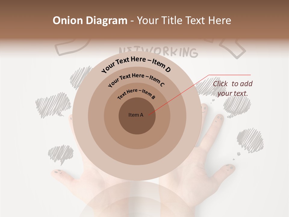 Gray Chat Finger PowerPoint Template