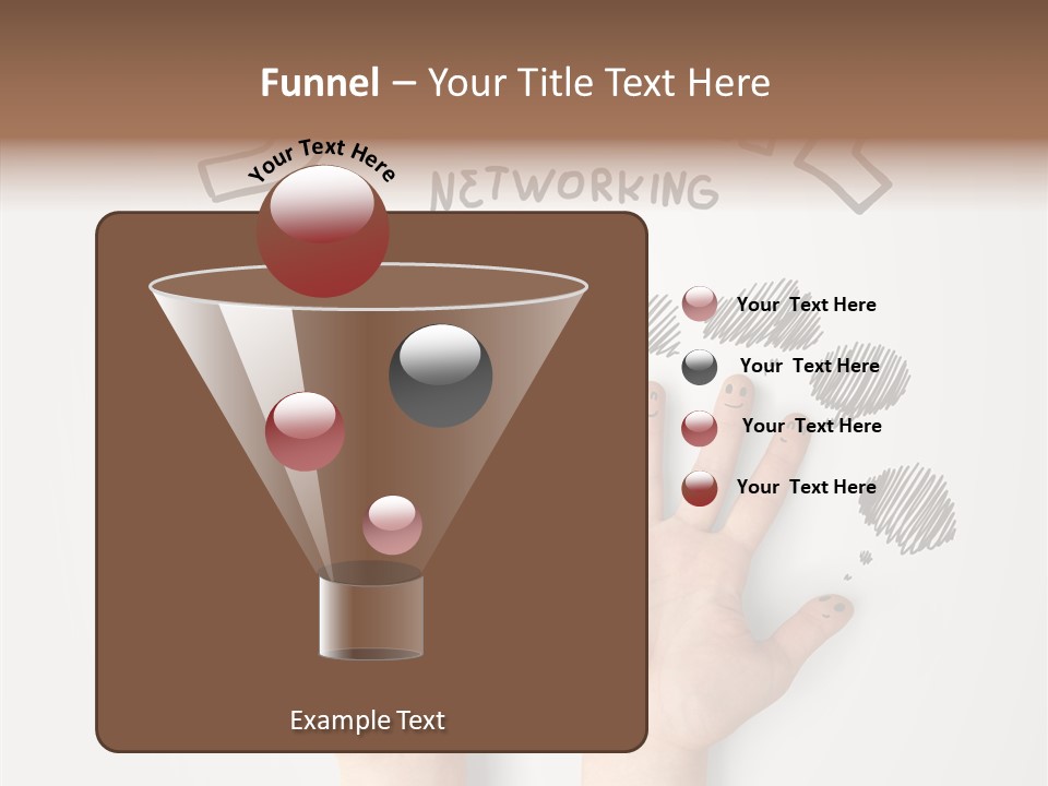 Gray Chat Finger PowerPoint Template