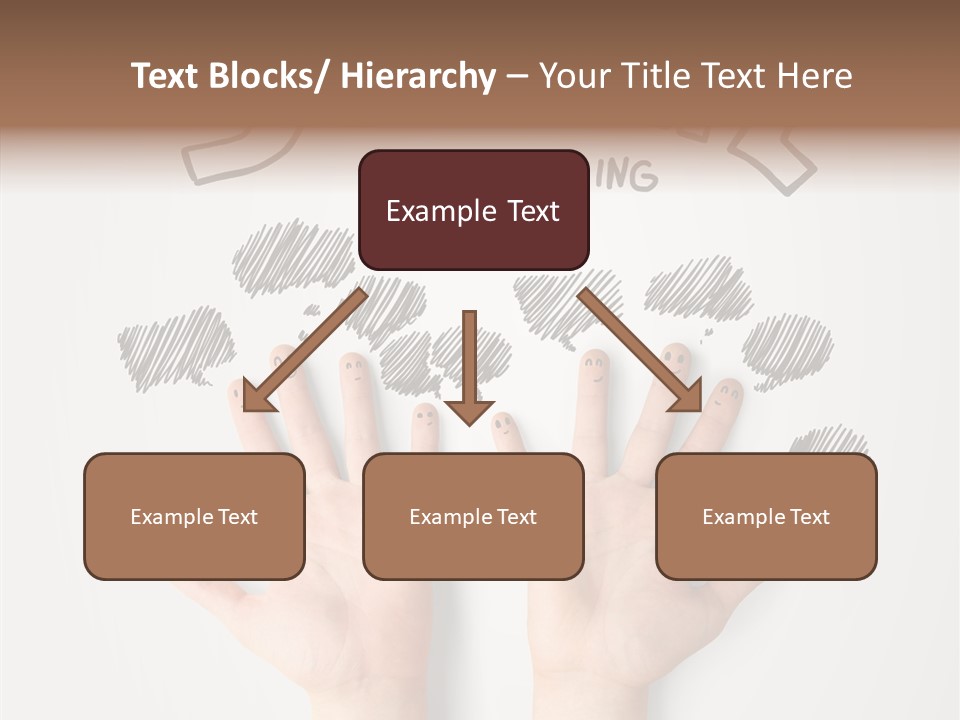 Gray Chat Finger PowerPoint Template