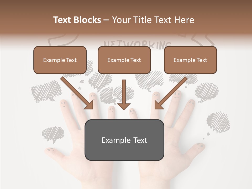 Gray Chat Finger PowerPoint Template
