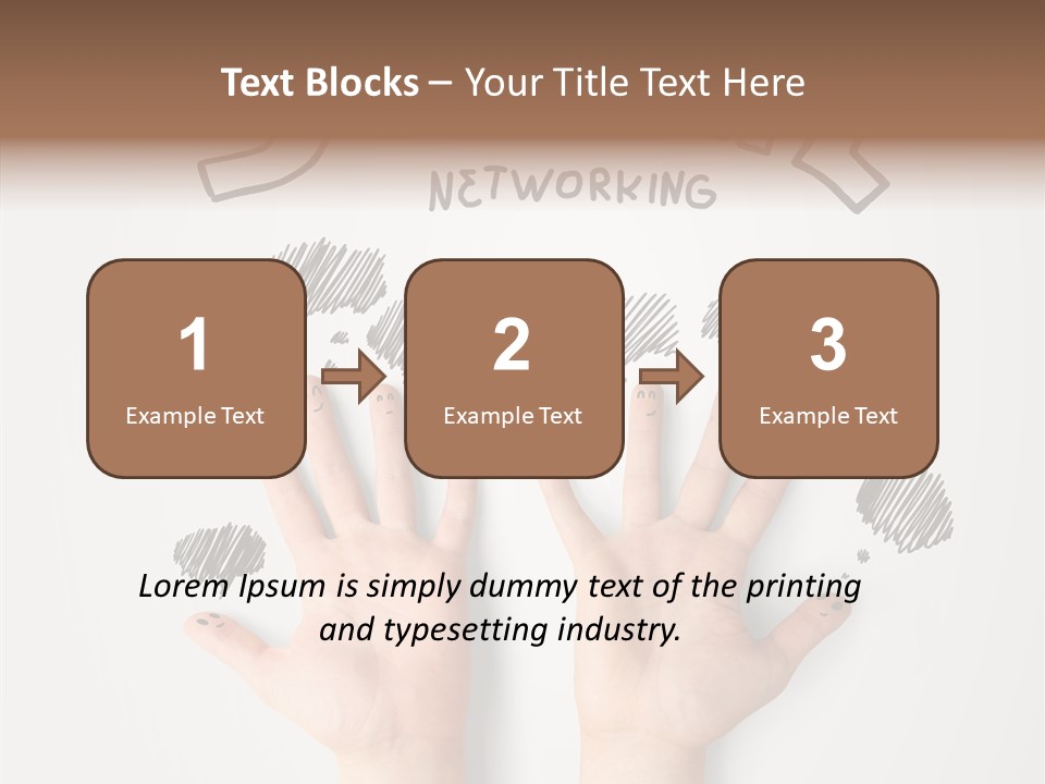 Gray Chat Finger PowerPoint Template