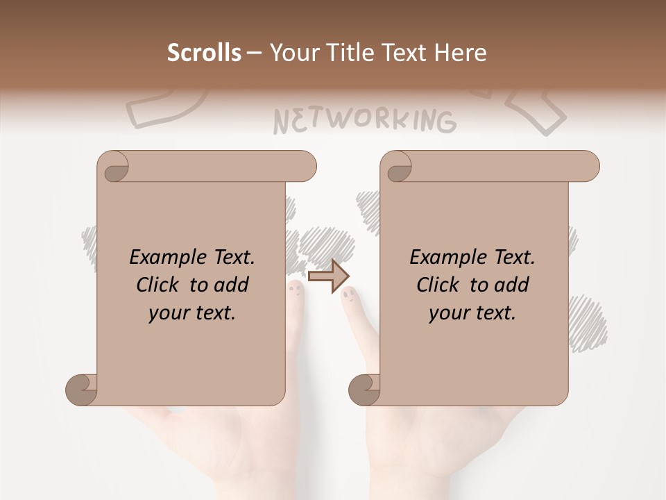 Gray Chat Finger PowerPoint Template