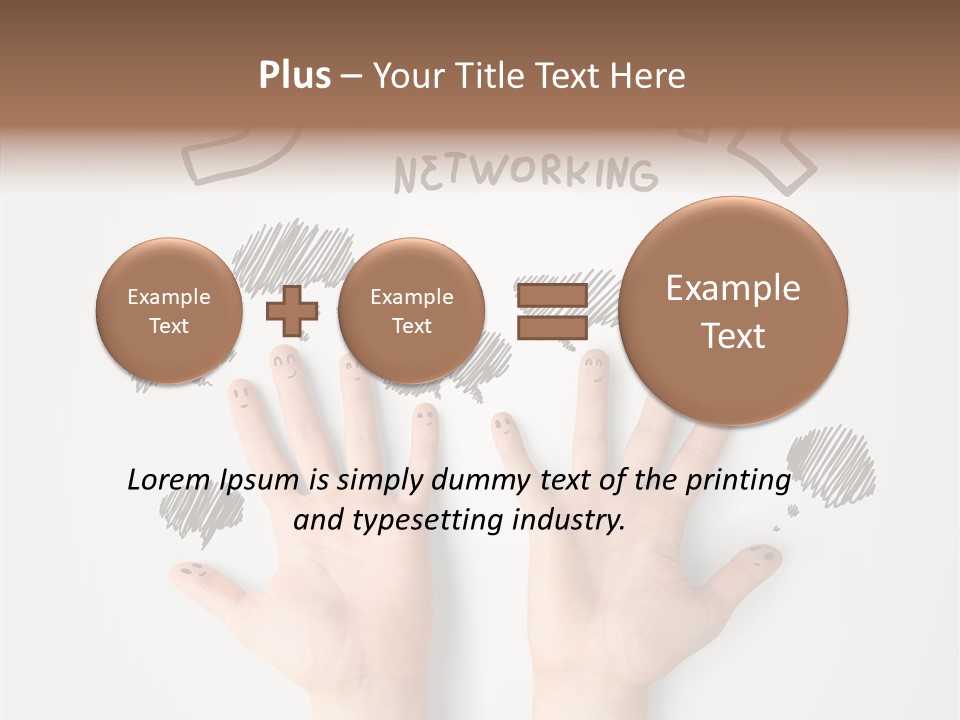 Gray Chat Finger PowerPoint Template