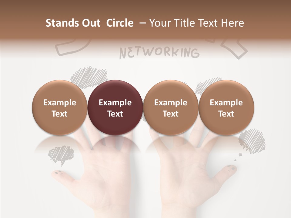 Gray Chat Finger PowerPoint Template