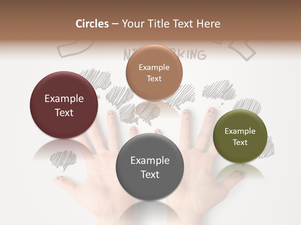 Gray Chat Finger PowerPoint Template