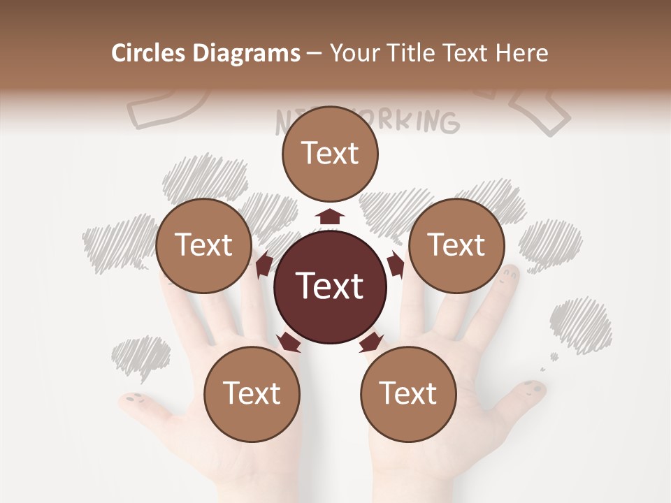 Gray Chat Finger PowerPoint Template