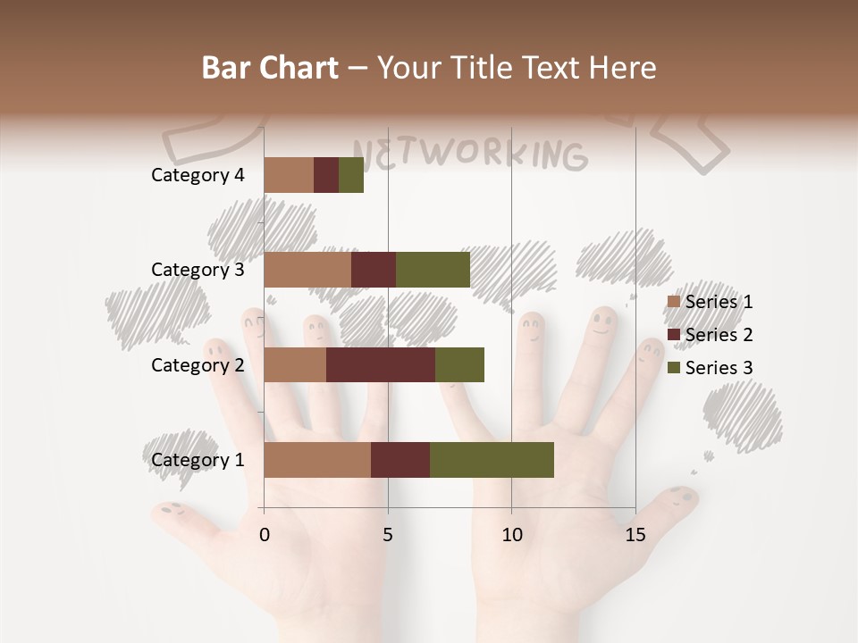 Gray Chat Finger PowerPoint Template
