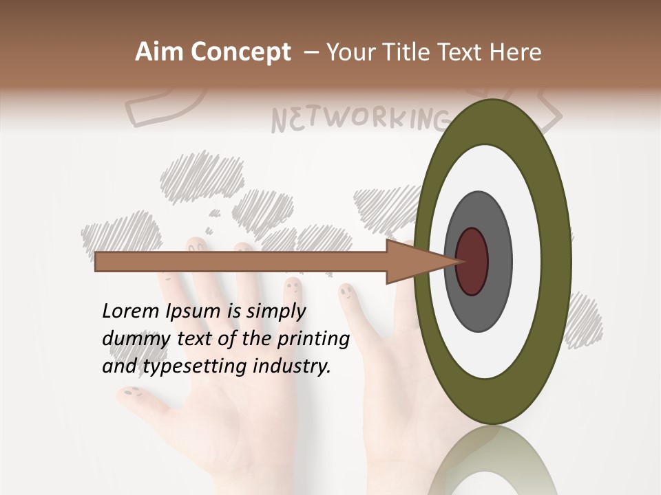 Gray Chat Finger PowerPoint Template