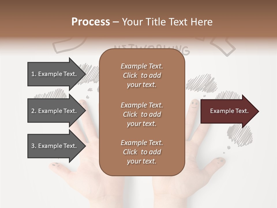 Gray Chat Finger PowerPoint Template