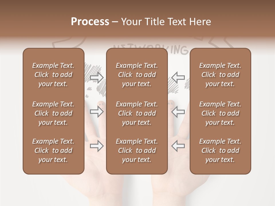 Gray Chat Finger PowerPoint Template