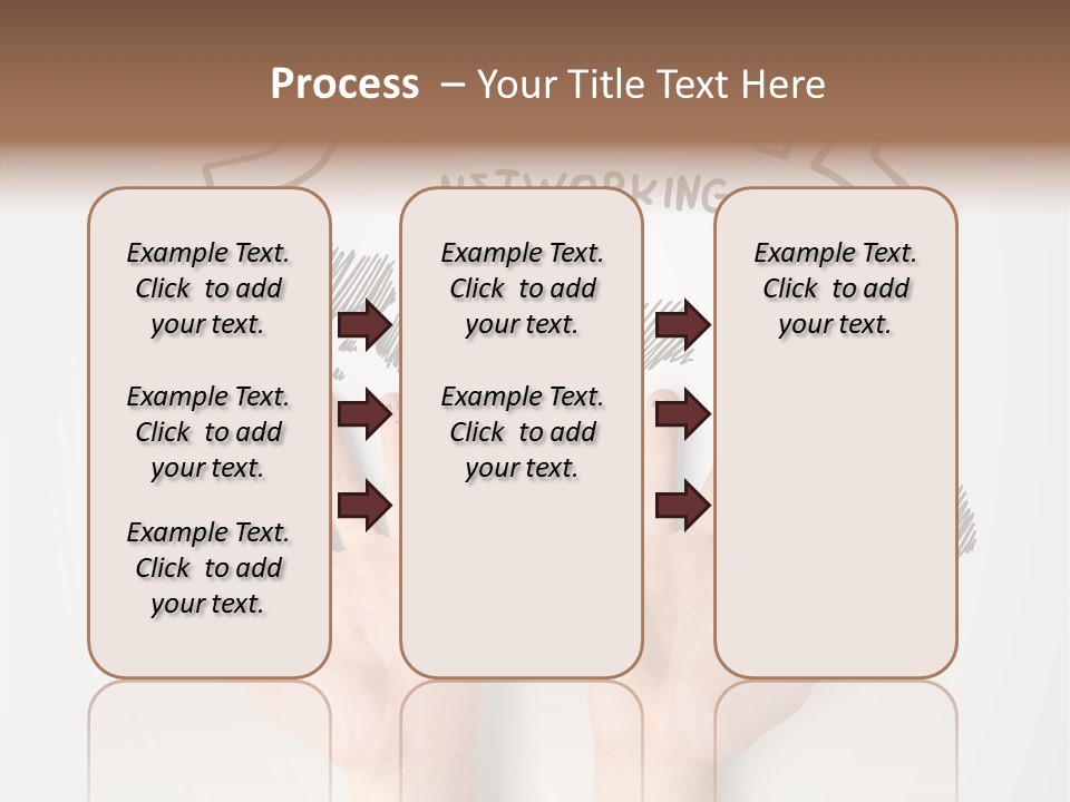 Gray Chat Finger PowerPoint Template