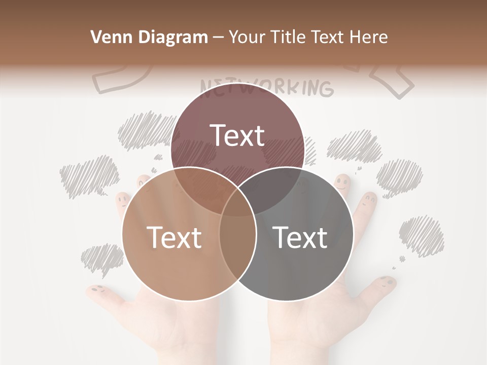 Gray Chat Finger PowerPoint Template