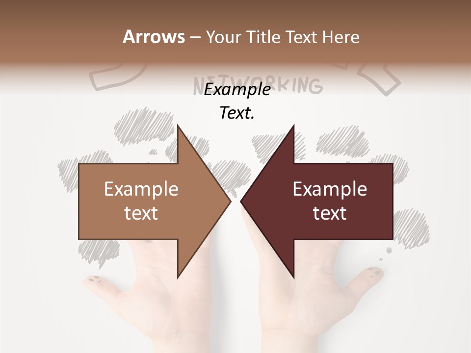 Gray Chat Finger PowerPoint Template