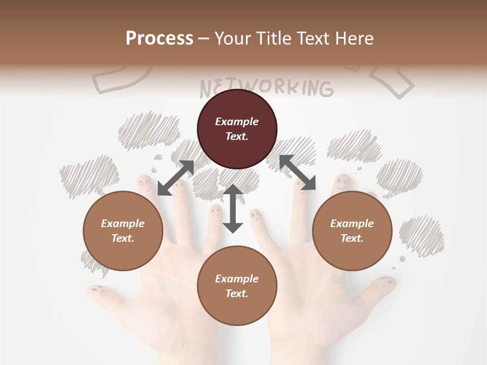 Gray Chat Finger PowerPoint Template