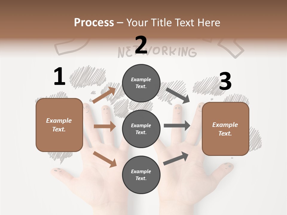 Gray Chat Finger PowerPoint Template