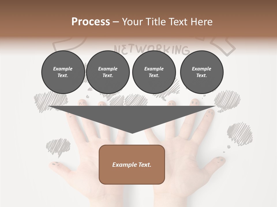 Gray Chat Finger PowerPoint Template