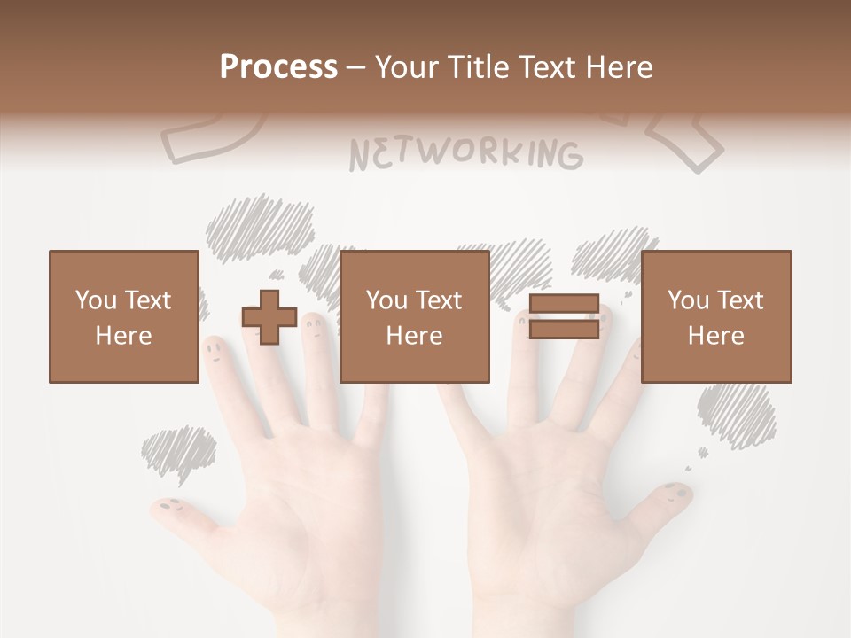 Gray Chat Finger PowerPoint Template