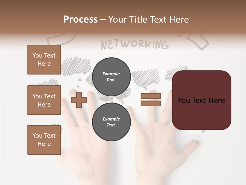 Gray Chat Finger PowerPoint Template
