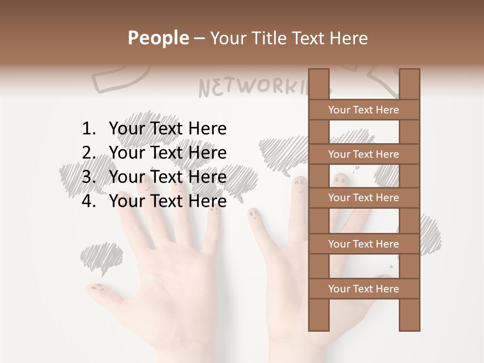 Gray Chat Finger PowerPoint Template