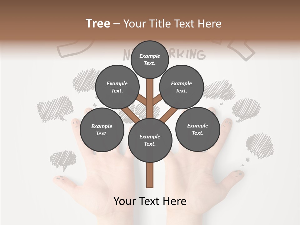 Gray Chat Finger PowerPoint Template