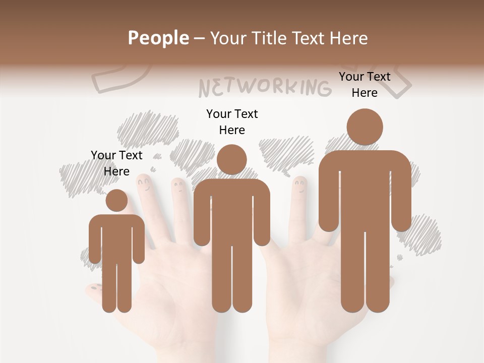 Gray Chat Finger PowerPoint Template