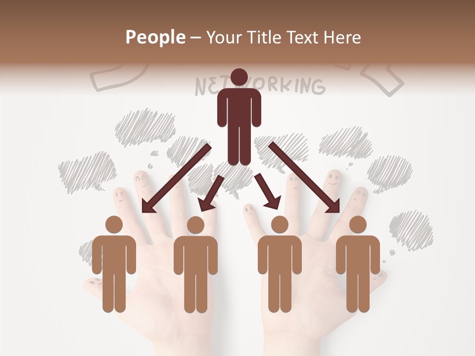 Gray Chat Finger PowerPoint Template