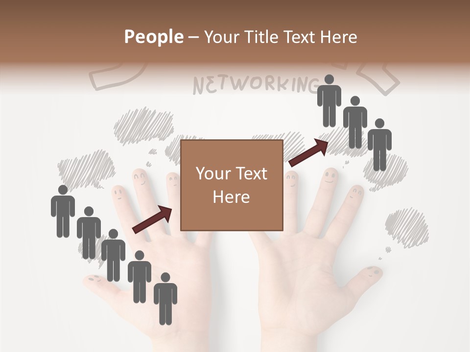 Gray Chat Finger PowerPoint Template