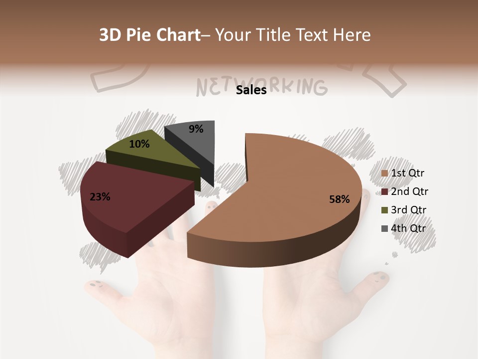 Gray Chat Finger PowerPoint Template