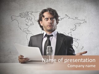 Speak Presenter Table PowerPoint Template