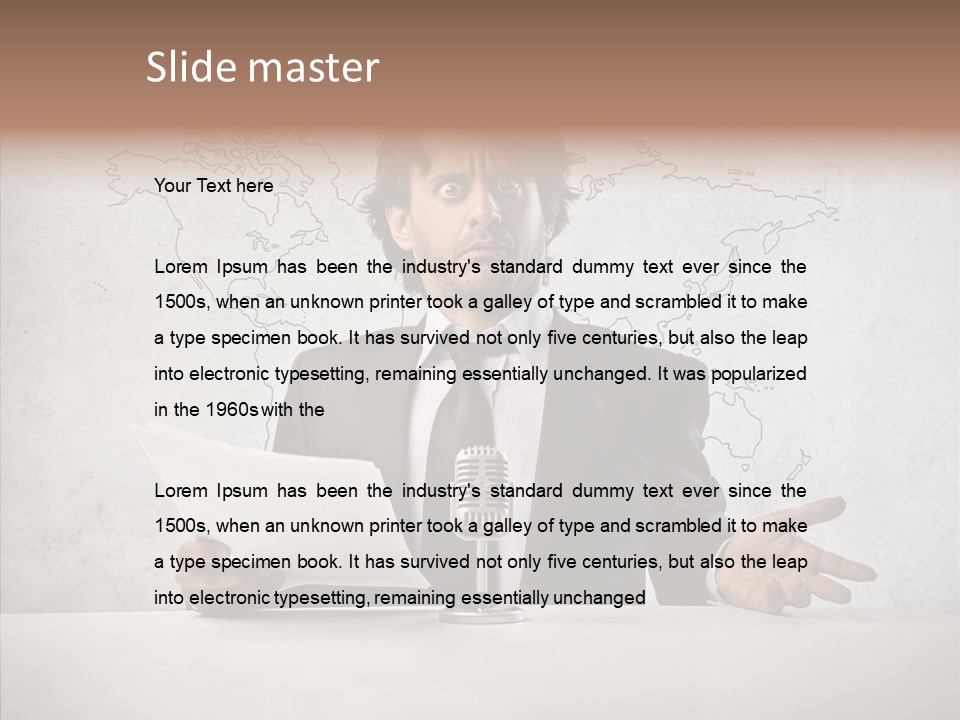 Speak Presenter Table PowerPoint Template