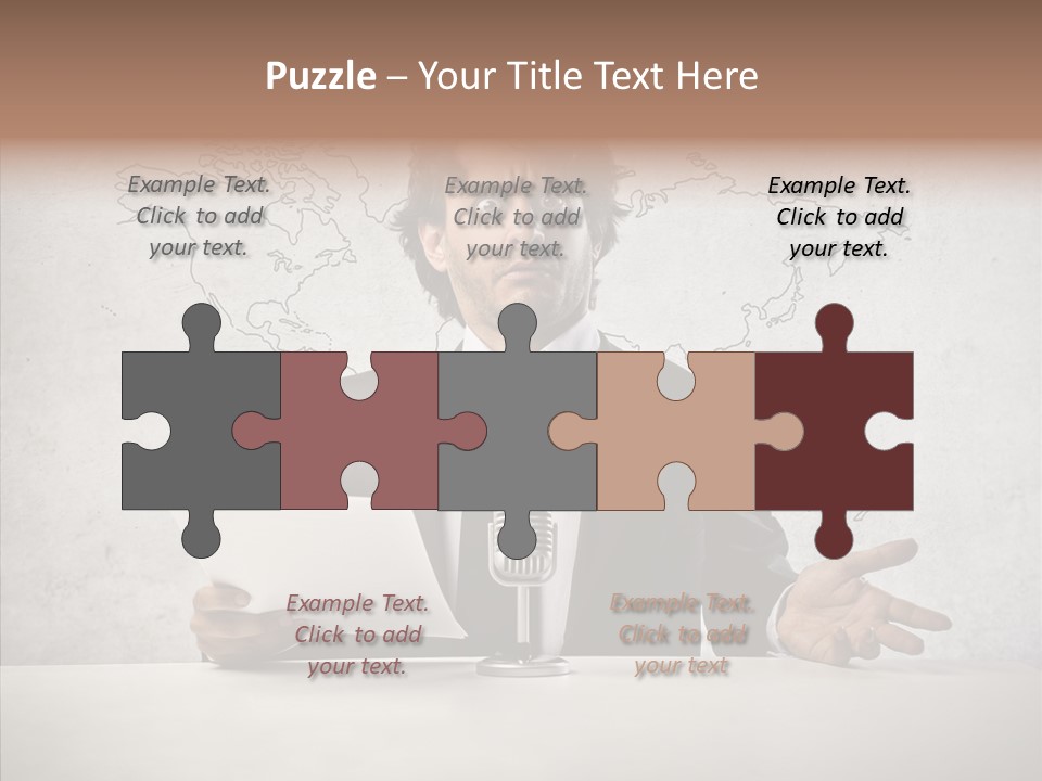 Speak Presenter Table PowerPoint Template