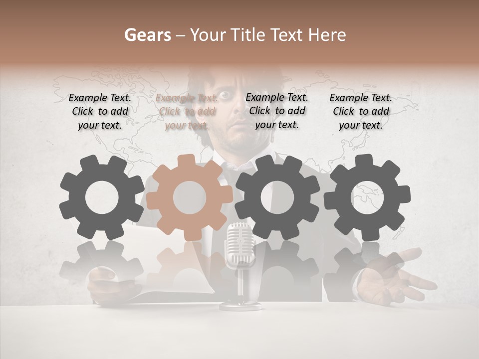 Speak Presenter Table PowerPoint Template